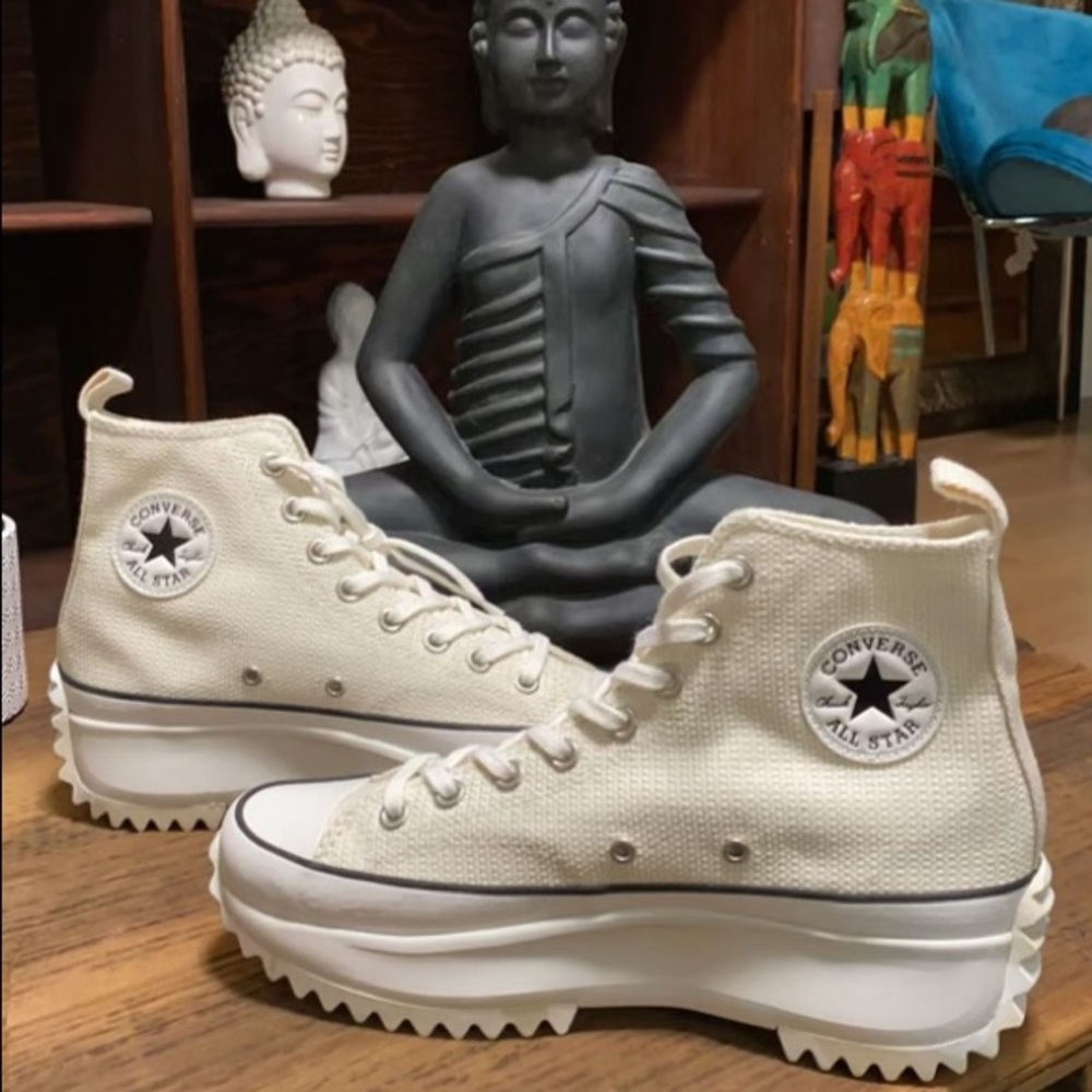 High top platform creme converse